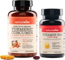 NatureWise Kurkumín Turmerica 2250mg & Vitamín B12 1000mcg Softgels Spoločná podpora Energetické hladiny 60 Počet
