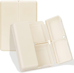 FYY Daily pilulky Organizátor, 7 kompartmenty Prenosné pilulky Prípad Travel pilulky Organizátor, [Folding Design] Pill Box pre Purse Pocket držať vitamíny, Cod Liver Oil, Doplnky a lieky-White
