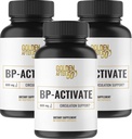 Golden After 50 BP-Activate - Nitric Oxide Supplement with Essential Amino Acides - Krvný obeh a podpora zdravia srdca - 3 fľaše - 800mg L Arginine, AAKG, L Citruline