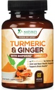 Turmeric Curcumin Supplement 1950mg - 95% Curcuminoids with Organic Turmeric & Ginger, BioPine Black Pepper for Best Absorbtion, Nature's Vegan Joint Support, Non-GMO, Bottled in USA - 60 Kapsule