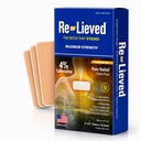 Re-Lived 4% Lidokain Patches Maximálna sila - Hliník-bezproblémová, Water Resistant a USA Made -Superior Sticking bolesť úľava Patches Rýchlo uniká späť, kĺby a svalovej bolesti-3x6 palcov (31 Počet)