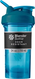 BlenderBottle Shaker Bottle Pro Series Perfect for Protein Shakes and Pre Workout, 24-Ounce, Ocean Blue