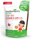 Wellements Organic Fruit Bite Vitamín D Gummies 