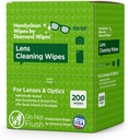 HandyClean pre-moisted Lens Čistiace utierky, Okulárne utierky, Screen Wipes, 200 ct 6 x 5 palcov individuálne balené šošovkové čistiace utierky