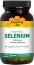 Country Life Selénium 100 mcg, kvasinka zadarmo - 90 tabliet