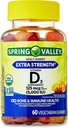 IKJ Extra sila Vitamín D3 Kosť a imunitný zdravotný doplnok Vegetariánske Gummy, 125 μg (5 000 IU), 60 Počet