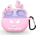 CACOE Silicone Case Cover for Beats Studio Buds/Bats Studio Buds +2023,Ochrana kože Beats Studio Buds Puzdro Shockproof Cute Funny Print Príslušenstvo s Keychain (Pink)