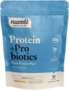 Nuzest - Probiotiká Probiotiká - Superfood Powder Plant Protein Blend - 300g / 10,6 oz Pouch (10 porcií) (Francúzska Vanilla, 300g)