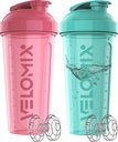 VELOMIX - 2 balenia- 28 oz Protein Shaker Fľaše pre proteínové zmesi - 2x Whisk Whisk 