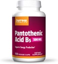 Jarrowove vzorce Kyselina pantoténová B5 500 mg - 100 Veggie Caps - Essential B Vitamín - Podpora výroby a metabolizmu energie - 100 porcií, balenie po 3
