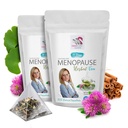 black cohosh menopauza úľava - MENOPAUSE TEA 28 dní, non gmo, 100% všetky prírodné byliny, bez kofeínu, čierna cohosh, gingko, červená ďatelina, škorica čip, eleuthero, sladké drievko, menopauza - 2 tašky 28 dní