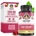 Staroveké Bliss Tart Cherry Kapsule, Zápal a Spoločná podpora Dodatok pre mužov a ženy, Tart Cherry Supplement to Support Digestion, spánok a vitality (120 Kapsule)