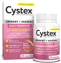 Cystex 3-in-1 Urinary Tract Probiotic for Women - Fast-Acting UTI & Yeast Infiction Support with Prebiotics, Probiotics, & Cranberry - Supports Vaginal pH & Flora Balance - 30 Capsules
