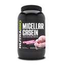 NutraBio Casein Protein Powder, Micellar Casien Powder, 25g Slow Digesting Protein, Pomáha vám udržať plnú, Jednodňové svalovej obnovy a rastu, BCAA & EAA, Gluten Free, Soy Free, 2lb Jahodová zmrzlina