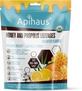Med a Propolis Lozenges Rôzne príchute, svieži dych - upokojuje podporu hrdla-imunita s vitamínom C, vitamín D a zinok, 20 Počet