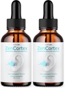(2 balenie) ZenCortex - Zen Cortex kvapky do ucha, ZenCortex pre Tinnitus Advanced Formula Supplement, Zen Cortex Všetky prírodné sluchová podpora Formula Supplement for Ear Relief Vegan Ingredients (60 Servings)