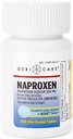 GeriCare Naproxen Sodná tableta, 220 mg (100 gróf) - NSAID Extrasilná úľava od bolesti pri bolestiach hlavy, artritíde, svalových bolestiach, menštruačných kreatúrach - filmovaný Naproxen, protizápalový a horúčkovitý