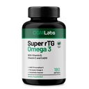 rtG Omega 3 Nórsky rybí olej s CoQ10 Dietary Supplement- Heart Health & Antioxidant Support with Vitamíny D & E 