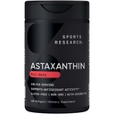 Športový výskum Triple sila Astaxantin Supplement (6mg) s organickým kokosovým olejom pre antioxidačné aktivity, Skin & Eye Health Support - Non-GMO Overené & Gluten Free - 120 Softgels