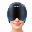 Migréna Relief Cap, Bolesť hlavy Relief Hat pre Migréna Cap, Horúca a studená terapia, Bolesť hlavy Oči Maska pre úľavu od stresu, Ľadový pack Head Wrap pre Sinus, Puffy Eyes, Tension, Black