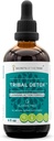 Tribal Detox Bylinný extrakt, Glycerit bez alkoholu Tinktúra, Turmerica, Púpava, Mliečna bodliak, Burdock, Kleepers, Cranberry, Goldenrod, Zelený čaj Čistenie Akčný vzorec (4 FL OZ)