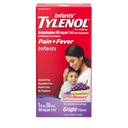 Dojčatá Tylenol Perorálna suspenzia Tekutá medicína s acetaminofénom, Baby Fever Reducer & Pain Reliever pre menšie bolesti a bolesti, Bolesť hlavy a bolesť zubov, Hroznová chuť, 1 fl. oz