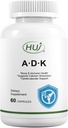 HUJ ADK Supplement, 60 kapsúl, vápnik, vitamíny A, D3, K2 (MK-7)