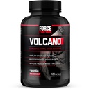Force Factor Volcano Pre cvičenie Oxid oxidu dusnatého Booster doplnok pre mužov s kreatínom a L- Citrulín Boost a energie, pomôcť budovať svalovú hmotu, lepšie čerpadlo a cvičenie, 120 Kapsule