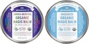 Dr. Bronner's - Organic Magic Balm (2 oz Variety Pack) Arnica-Menthol & Baby Unscented - Vyrobené s organickým Včelí vosk & Hemp Oil, hydratuje a upokojuje ruky, tvár & telo
