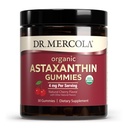 Dr. Mercola Organic Astaxantine Gummies, 30 Servings (30 Gummies), 4 mg Per Serving, Dietary Supplement, Antioxidant and Immune Support, Certified Organic, Non-GMO