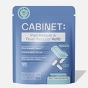 Kabinet: 500mg acetaminofén na úľavu od bolesti hlavy, zubov, bolestivé hrdlo, a zníženie horúčky, 120 tabliet (Refill)