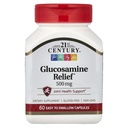 21. storočie Glukozamín Relief, 500 mg, 60 Kapsuly sa ľahko prehĺtajú