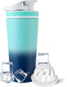 Ľadová Shaker Izolovaná nerezová oceľ fľaša Shakera 26oz, námorníctvo/Mint 