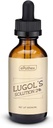 Lugol's Solution 2% 2oz Glass Dropper Bottle. Contains Potassium Iodide and Iodine, 60ml