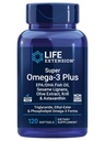 Rozšírenie života Super Omega-3 Plus EPA/DHA rybí olej, sezamové lignany, olivový extrakt, kril a astaxantín - Srdce, mozog a spoločná zdravotná podpora - Gluten-free, non-GMO - 120 Softgels