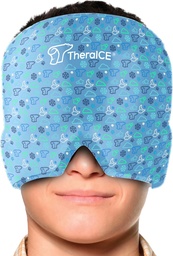 TheraICE Migréna Relief Cap Junior, Upokojujúce bolesti hlavy Boo Boo Boo Ice Pack Masky, Chladenie gélový klobúk JR, tvár studený kompresný hlavica pre Bumps, Bruiss a Chladenie teploty