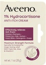 Aveeno Maximálna sila 1% Hydrokortizón Anti-Itch krém, Triple Oat, Aloe & Vitamín E pre svrbenie Relief from Ekzém, Psoriáza, Insect Bites, Poison Ivy, Oak & Sumac & Detergents, 1 oz