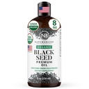 NaturoBliss Organic Black Seed Oil 100 Virgin Cold Pressed Omega 3 6 9 Super Antioxidant pre imunitnú podporu, kĺby, Mobilita, Trávenie, Vegan vlasy, Gluten-free, non-GMO USDA Certified 8oz