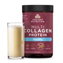 Staroveká výživa Kolagén Peptidy prášok, Multi kolagén Protein, Ženy a muži, Vitamín C, Probiotiká, Hydrolyzovaný kolagén, Podporuje pokožku, kĺby, Gut Health, Vanilka, 24 Servivné
