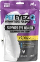 PetEyez Tear Stain Remover Vitamín Treats for Psy - Podpora zdravie očí a zníženie svrbenie a tear Stain Buildup - 100% Natural Dog Treats w/Superfoods, Antioxidants & Nutrients - Chicken Flavor - 1oz