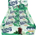 Zing Dark Chocolate Mint Detské Proteínové tyčinky, bez lepku 100 Kalórie Mini tyčinky s vysokým obsahom bielkovín, Vegan Nutrition Bars, Dairy Free Plant Based Protein, Kosher, Nízky cukor, Bez cukru Alkoholov-18 počet