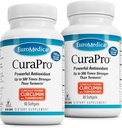 EuroMedica CuraPro - Antioxidačný doplnok pre podporu mozgu a imunitného zdravia - Dietary Supplement with Curcumin & Turmeric Essential Oil - Bylinná podpora pečene - 60 Softgels, 2 balenie (120 Softgels)