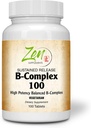 Kompletný B-komplex vitamín doplnok - B vitamín doplnok komplex s kyselinou listovou, biotín, inozitol - pre Immune & Cardio zdravie, energetický metabolizmus - 100 trvalé-Release tablety