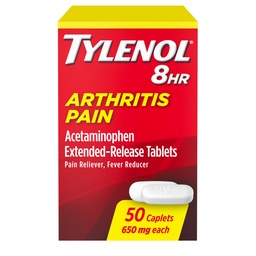 Tylenol 8 Hodinová úľava od bolesti pri artritíde Tablety s predĺženým uvoľňovaním, 650 mg acetaminofénu, bolesť kĺbov Reliever a horúčka Redukcia medicína, Úľava od bolesti ústnej pre artritídu a bolesť kĺbov, 50 Počet