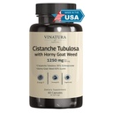 VINATURA Cistanche s rohatými kozami Weed 60% Icariin - 1250mg per Serving, Cistanche Tubulosa, Cistanche Supplement Men, Energy, Strength Cognitive *USA Made and Tested* - 60 Kapsule 30 Servings