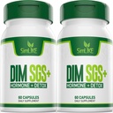 DIM SGS + - Hormonálne + Detox,Odporúča normálny estrogénový metabolizmus,Hormonálna rovnováha, Hormonálna akné doplnky, Menopauza Podpora,Pomoc Control Apppetite,Promotes Detoxification(2 balenia)
