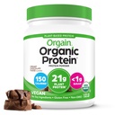 Orgain Organic Vegan Protein Powder, Krémová čokoláda Fudge - 21g Plant Protein, 7g Prebiotické Fiber, Nízka čistá Carb, Žiadne zložky laktózy, Žiadny pridaný cukor, Non-GMO, Pre Shakes & Smoothies, 1.02 lb