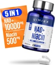 NAD+ Supplement 1000mg & Niacin (vitamín B3) 500mg, Nad Plus Boosting Supplement for Woman and Man, Nicotinamide Riboside (NR) podporuje anti-Aging, Energia, Mozog, svalovina, non-GMO, Gluten-Free,74