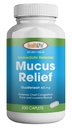 ZDRAVIE LFE Mucus Relief Guaifenesin Caplets 400 mg, okamžité uvoľnenie Fast Acting Expectorant, Tenký a uvoľnený Muscus, Relieves Chest Congestion, Kašeľ, Cold and Flu (Medium, 200 Počet)