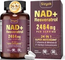 NAD doplnok, Lipozomálna NAD+ Supplement with Resveratrol, NAD Resveratrol Supplement - Boost NAD+ for Aging Defense, Energy, Focus - Ultra Antioxidant Kapsule,150